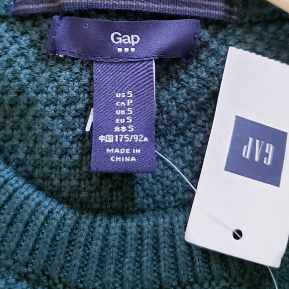 Gap Womens Green Cable Knit Crewneck Sweater NWT SIZE Small - Picture 4 of 5